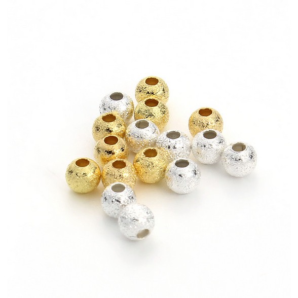 Túi Hạt Ngọc Trai Tròn 4mm-12mm Màu Vàng / Bạc Bằng Nhựa ABS Làm Trang Sức