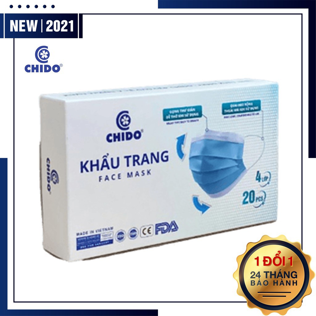 Khẩu Trang Y Tế Cao Cấp 4 Lớp CHIDO - Hàng Xuất Nhật