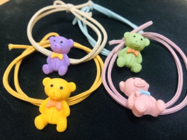 1 Dây Thun Cột Tóc Buộc Tóc Nữ Hình Gấu Ôm Nơ dễ thương