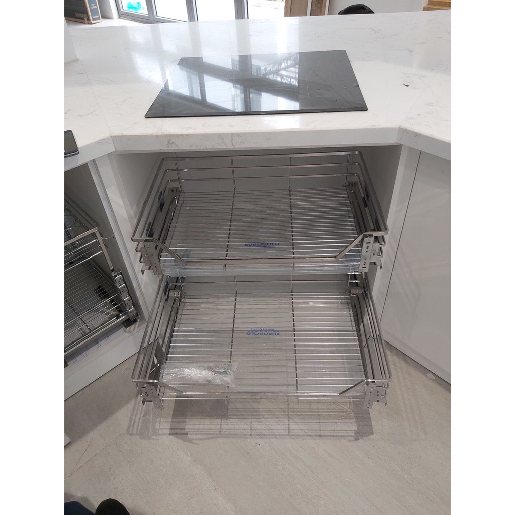Giá Để Xoong Nồi Inox 304,Giá Úp Bát Đĩa Đa Năng Inox cao cấp nhập khẩu chính hãng hãng Eurogold, Ray âm giảm chấn.
