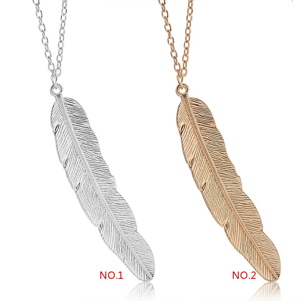 Mặt dây chuyền thiết kế hình lông vũ cá tính và bắt mắt