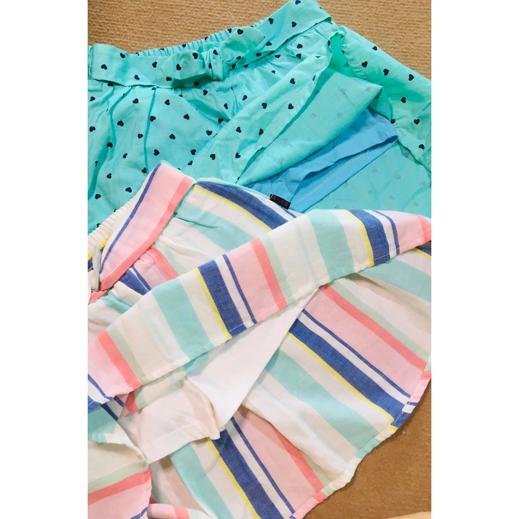 Chân váy vải thô mềm,nhẹ mát,có quần thun cotton bên trong