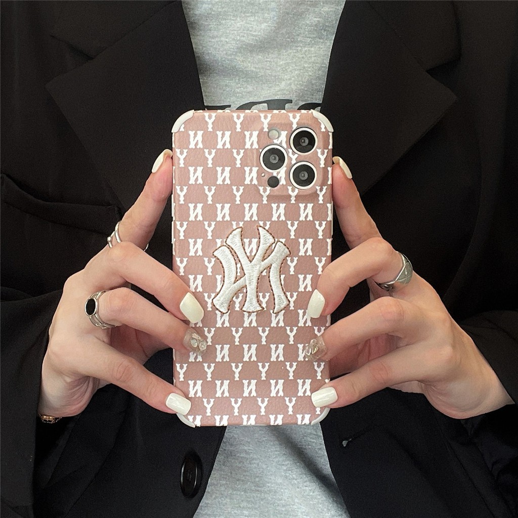 Soft Plastic Phone Case Embroidery NY suitable for iPhone12 mini 11 PRO MAX 6/6s 7/8plus SE2 X/XS XR XSMAX #HG4214