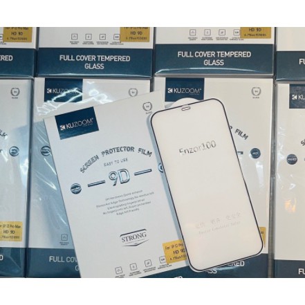 Kính cường lực Kuzoom 9D full màn cho iPhone 12 Mini, 12, 12 Pro, 12 Pro Max, 11, 11 Pro, 11 Pro Max, Xs Max, XR,X