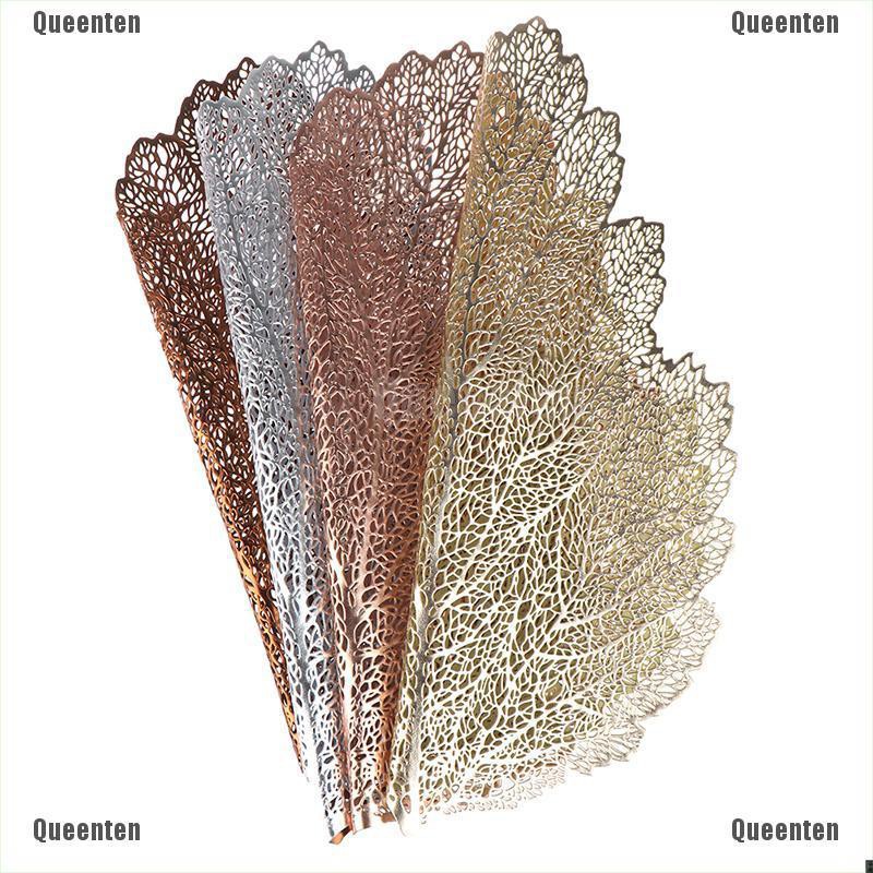 1 Miếng Lót Bàn Ăn Pvc Họa Tiết Lá Cây