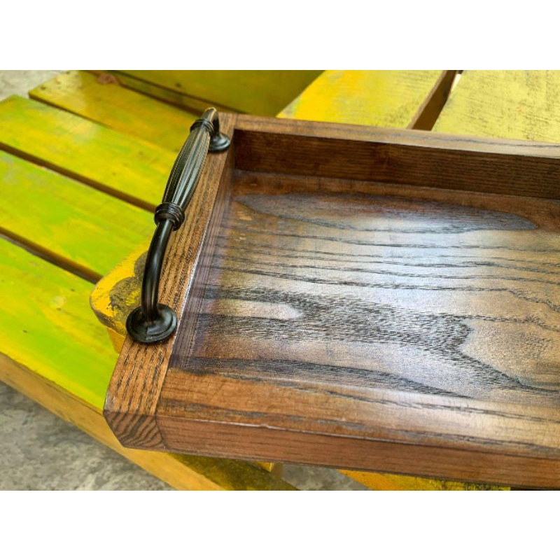 KHAY GỖ HÌNH CHỮ NHẬT CÓ TAY CẦM   - LUMY Wood Decor