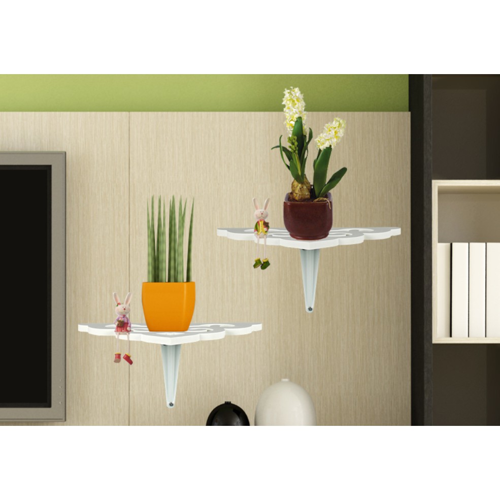 Kệ tam giác để đồ nhà tắm, ngoài trời hoàn toàn chống nước (kèm sẵn ốc vít và giá đỡ bằng sắt)