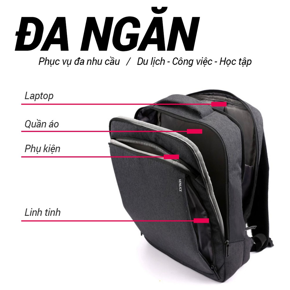 Balo nam nữ công sở cao cấp unisex chống thấm nước, đựng vừa laptop, thích hợp đi làm và du lịch N05 | BigBuy360 - bigbuy360.vn