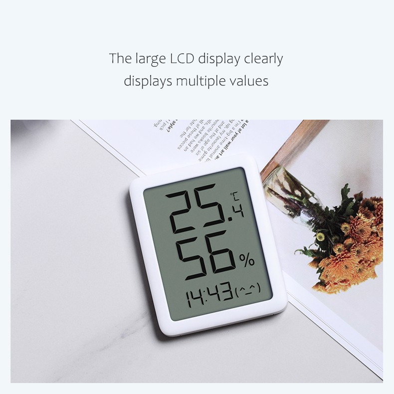 Nhiệt kế XIAOMI YOUPIN Miaomiaoce cảm biến độ ẩm và nhiệt độ E-ink tích hợp màn hình LCD kỹ thuật số tiện dụng