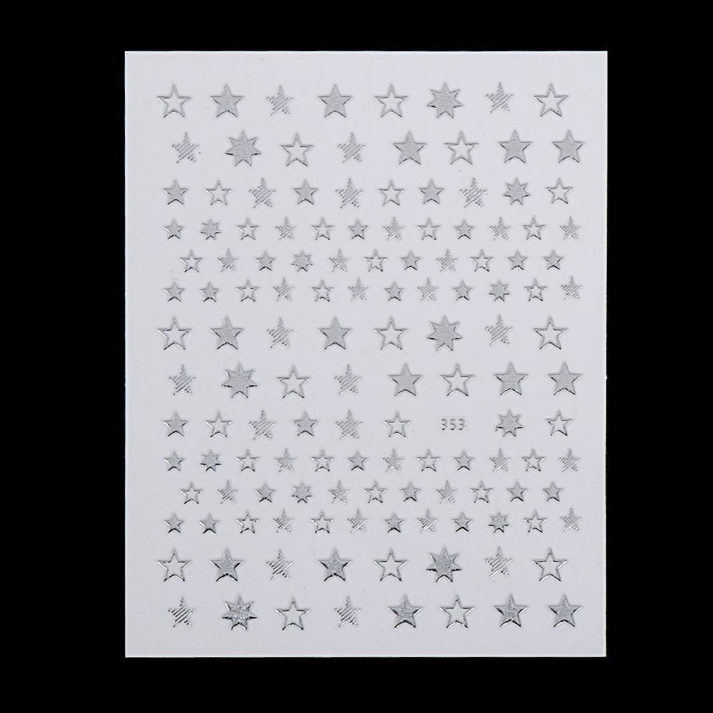 1 Sticker Dán Móng Họa Tiết Hình Học 3D DIY