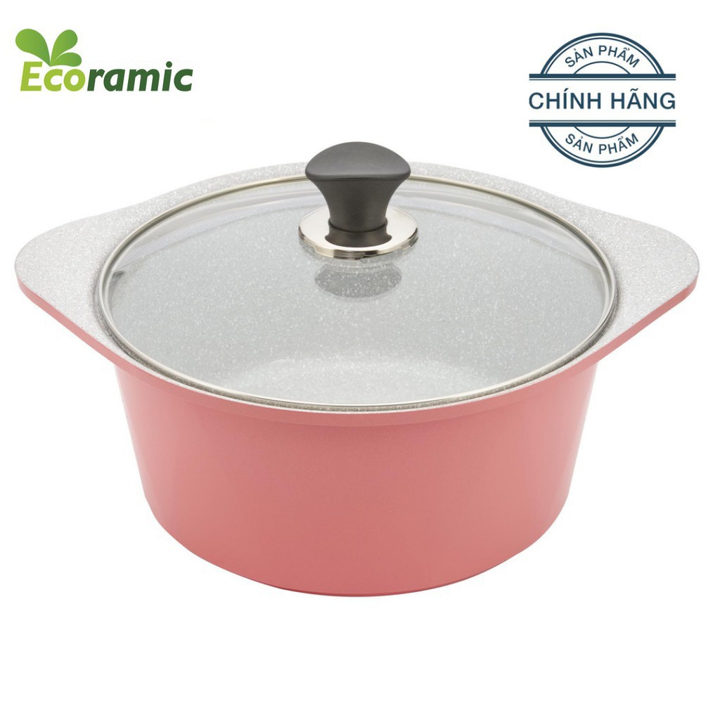 Nồi Lẻ Nhiều size Ecoramic Hàn Quốc phủ 5 lớp chống dính ceramic siêu bền /HÀNG CHÍNH HÃNG