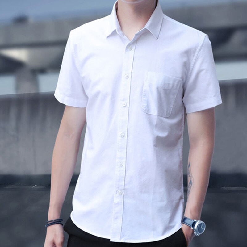 Áo Sơ Mi Tay Ngắn Phong Cách Hàn Quốc Mới Cho Nam