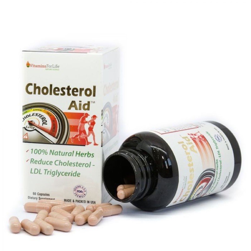 [GIÁ GỐC] Cholesterol Aid – Viên uống giảm mỡ máu hàng Mỹ, hộp 60 viên