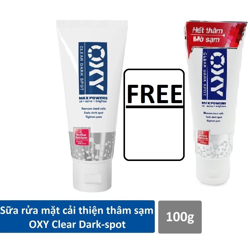 COMBO 2 TIP Sữa rửa mặt cải thiện thâm sạm Oxy Clear Dark Spot (100g)