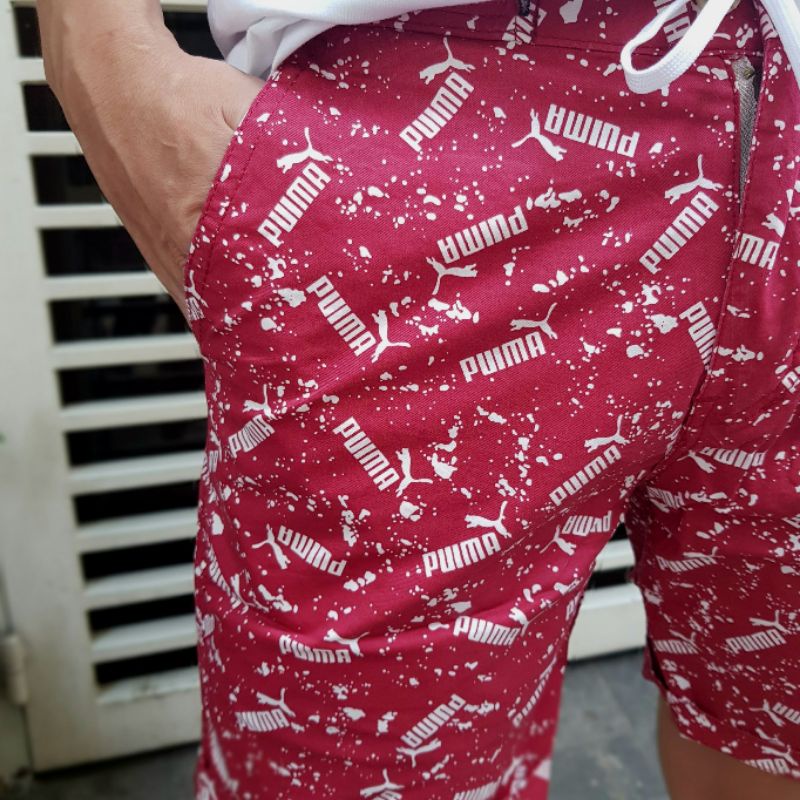 Quần short nam họa tiết, chất vải kaki thun mềm mịn, có co giản