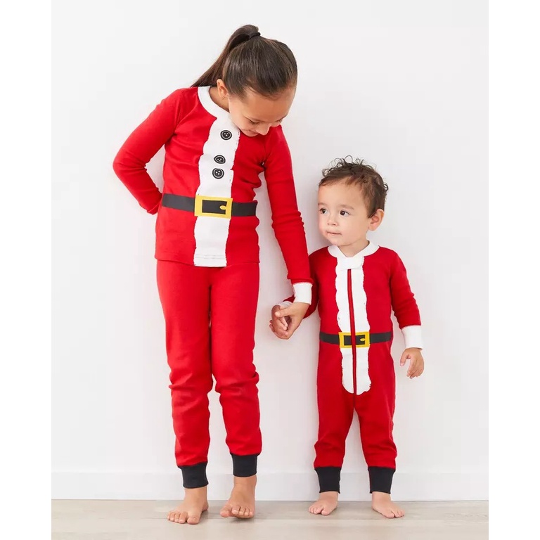 Bộ Đồ Ngủ Tay Dài In Hình Ông Già Noel Hoạt Hình Giáng Sinh Dành Cho Bé Trai 1-7 Tuổi