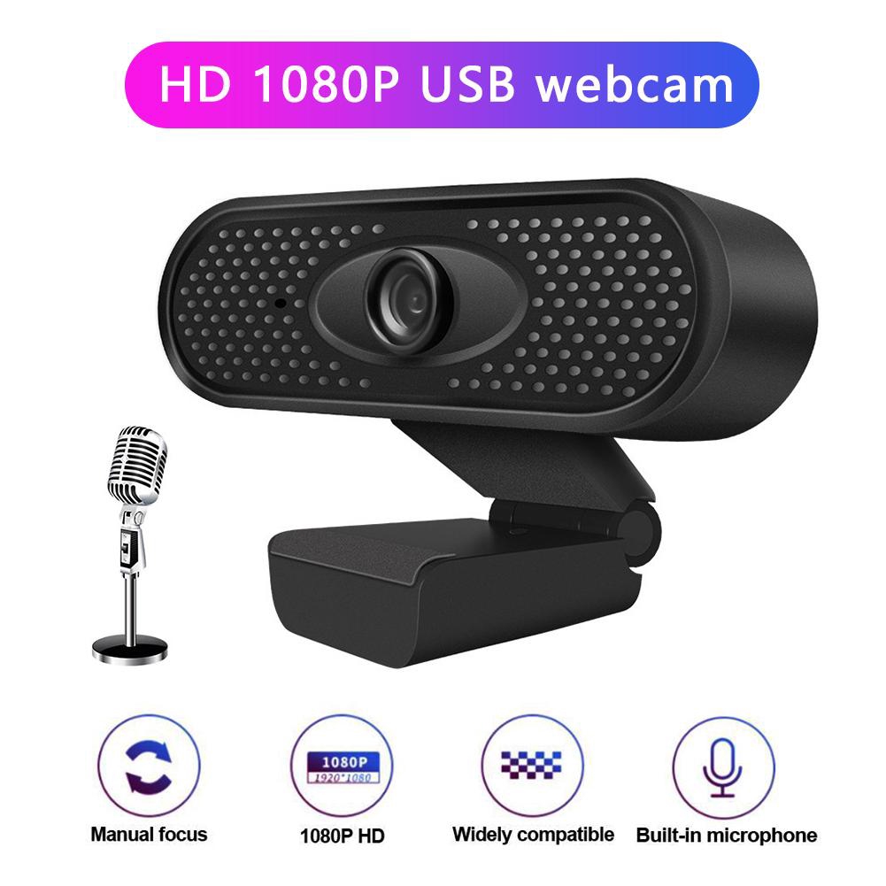 Full HD 1080P webcam Máy tính USB Camera có micrô Video miễn phí cho trình điều khiển trực tuyến để giảng dạy trực tuyến