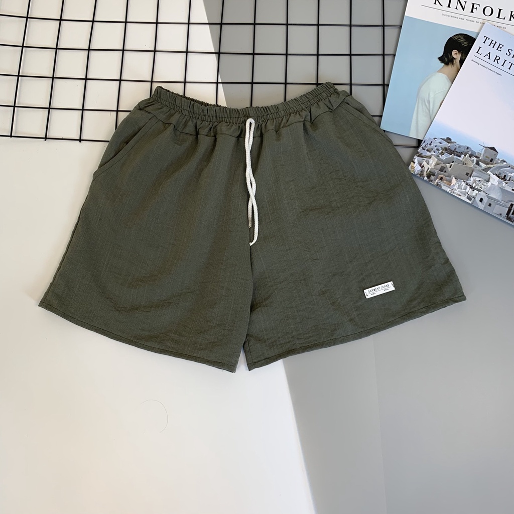 Quần short nữ chất đũi sần, quần sooc đùi nữ siêu mát mặc nhà mùa hè MinT