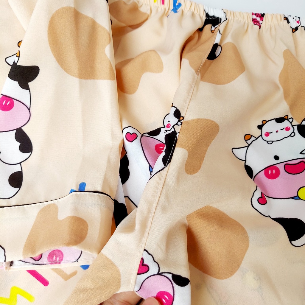 Bộ pijama tay dài thu đông cho bé trai bé gái size đại 18 đến 40kg