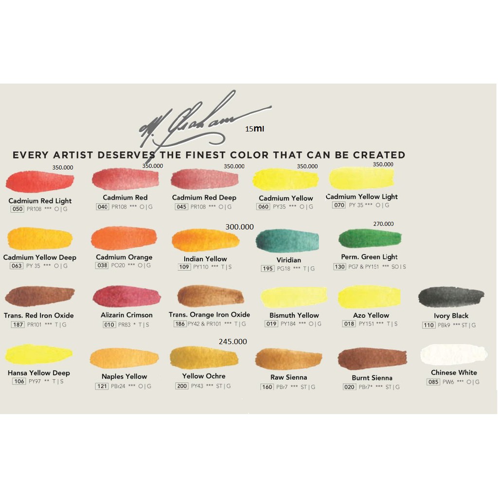 MÀU NƯỚC M.GRAHAM 15ml