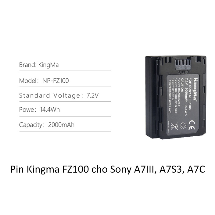 PIN SONY NP-FZ100 - RAVPOWER CHO MÁY ẢNH/ Bảo Hành 15 Tháng