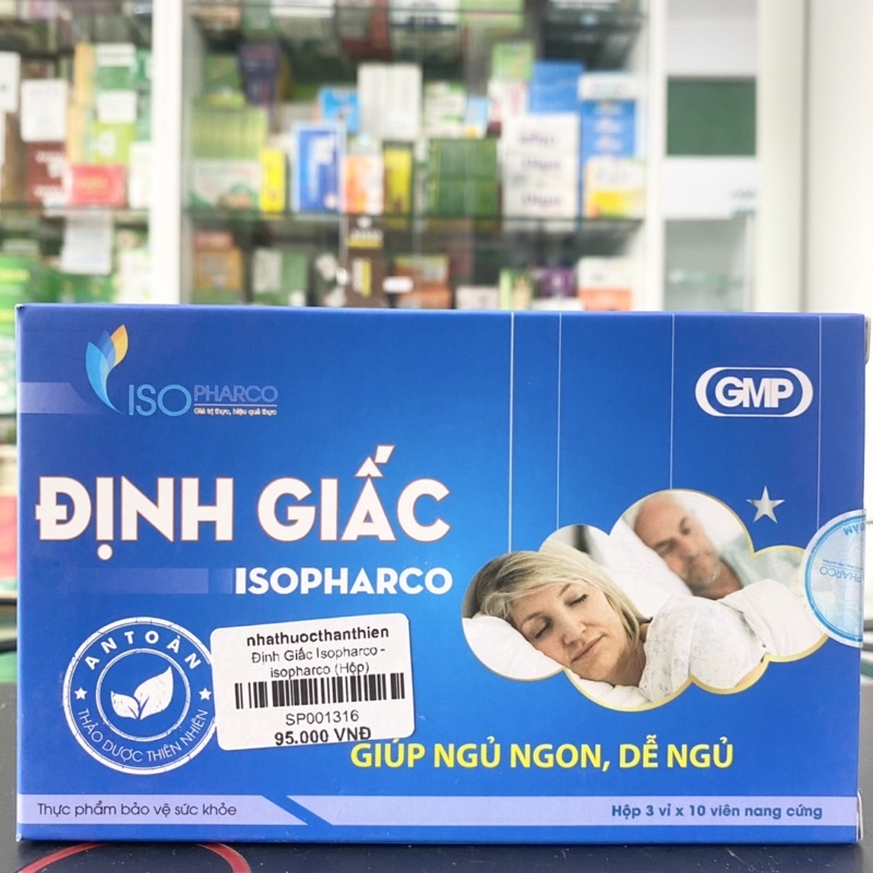 Viên uống Định Giấc Isopharco - Hỗ trợ dưỡng tâm an thần, giúp ngủ ngon