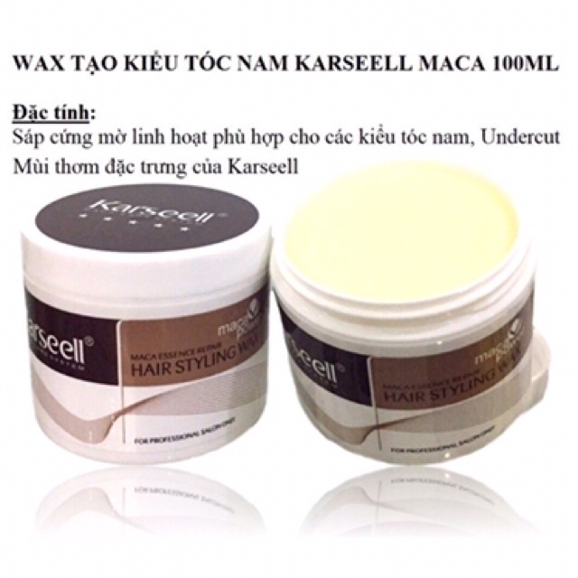 Sáp vuốt tóc nam tạo kiểu cứng Karseell Maca Essence Hair Styling Wax 100ml
