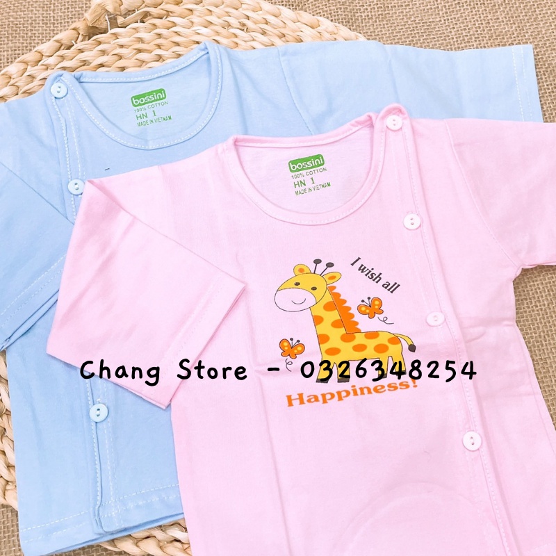 [GIÁ CỰC SỐC] Áo Tay Ngắn/ Tay Dài Bossini 4 Màu Cho Bé Sơ Sinh Đến 8Kg