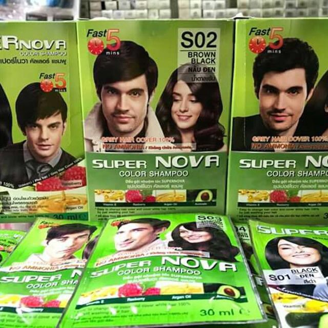 12 Gói Dầu Gội Phủ Bạc SUPERNOVA Thái Lan | BigBuy360 - bigbuy360.vn