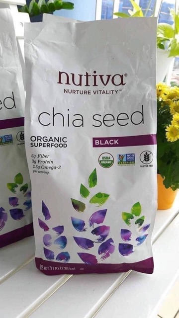 [Chia Seed] Date 2024 )Hạt Chia Seed Black - Sản Phẩm Từ Mỹ 1.36kg