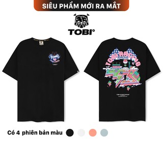 [Mã BMLT30 giảm đến 30K đơn 299K] Áo thun tay lỡ TOBI Race Track UNISEX