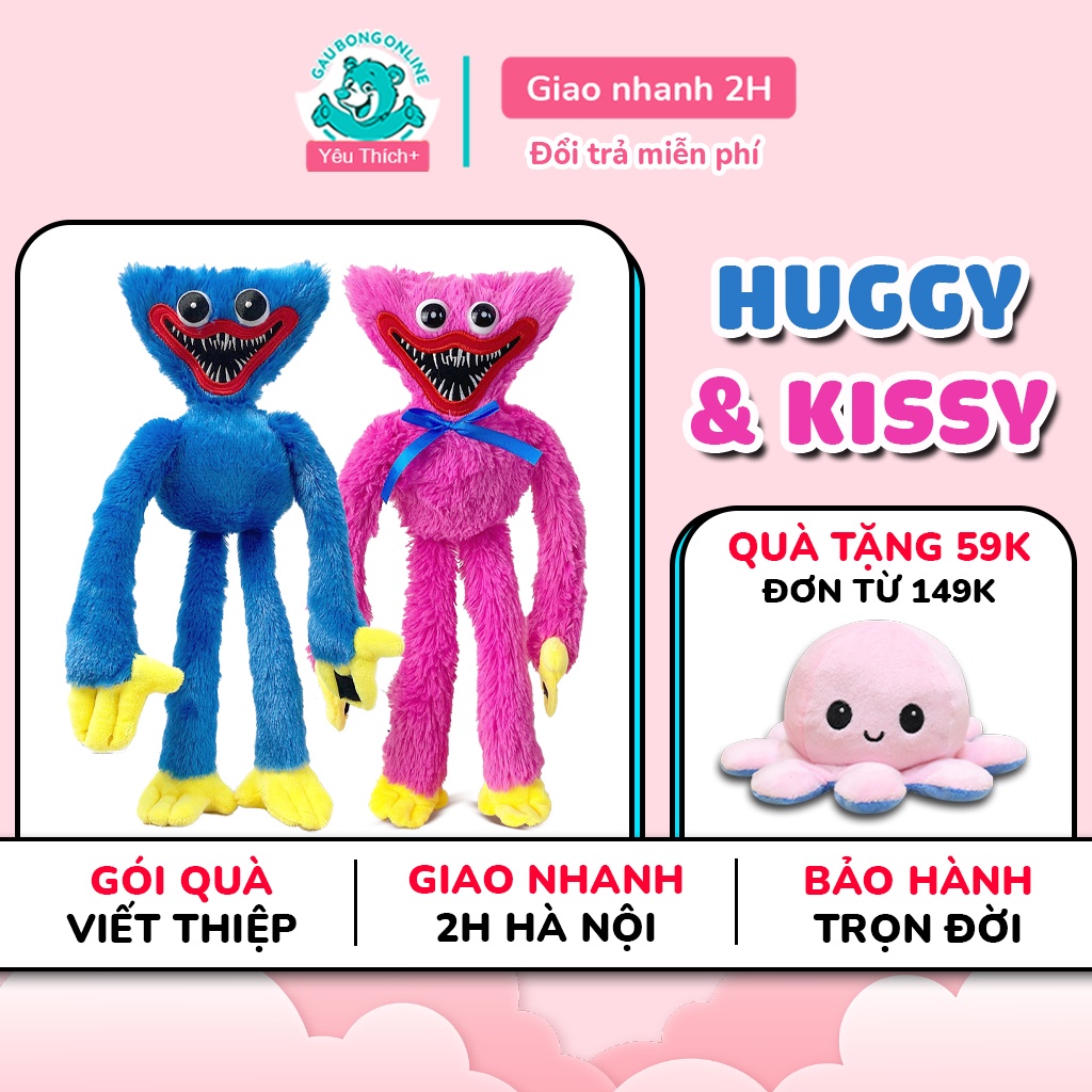 Huggy wuggy búp bê nhồi bông. Gấu bông Poppy Playtime cao cấp trong game đồ chơi cho bé