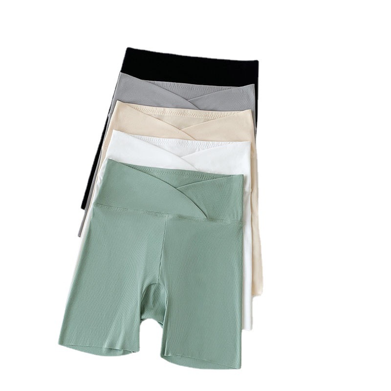 Take Talk Quần legging từ vải cotton lụa lạnh không lộ đường may hai trong một lưng chéo ôm dáng an toàn