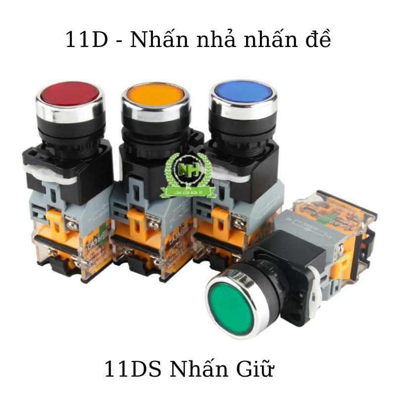 Công tắc nhấn nhả nhấn giữ có đèn LA38-11D/DS Loại Tốt