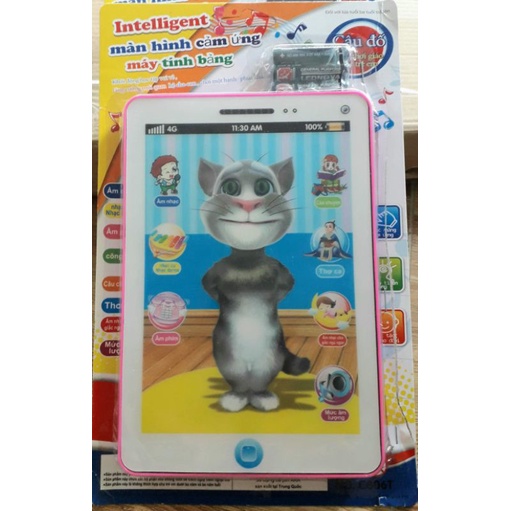Một cái trò chơi máy tính bảng thông minh Tiếng Việt bằng nhựa dài 20 cm x ngang 15 cm tặng kèm pin
