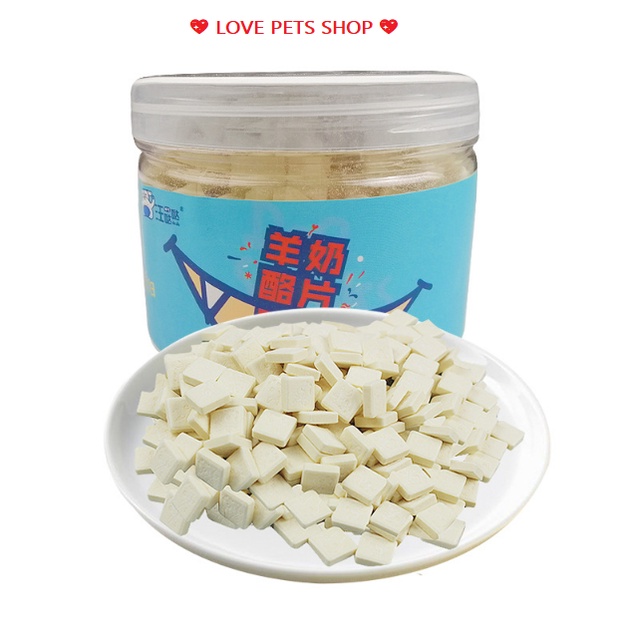 BÁNH THƯỞNG CHO CHÓ MÈO PHÔ MAI VỊ SỮA (DATE: 10/2023) - LOVE PETS SHOP