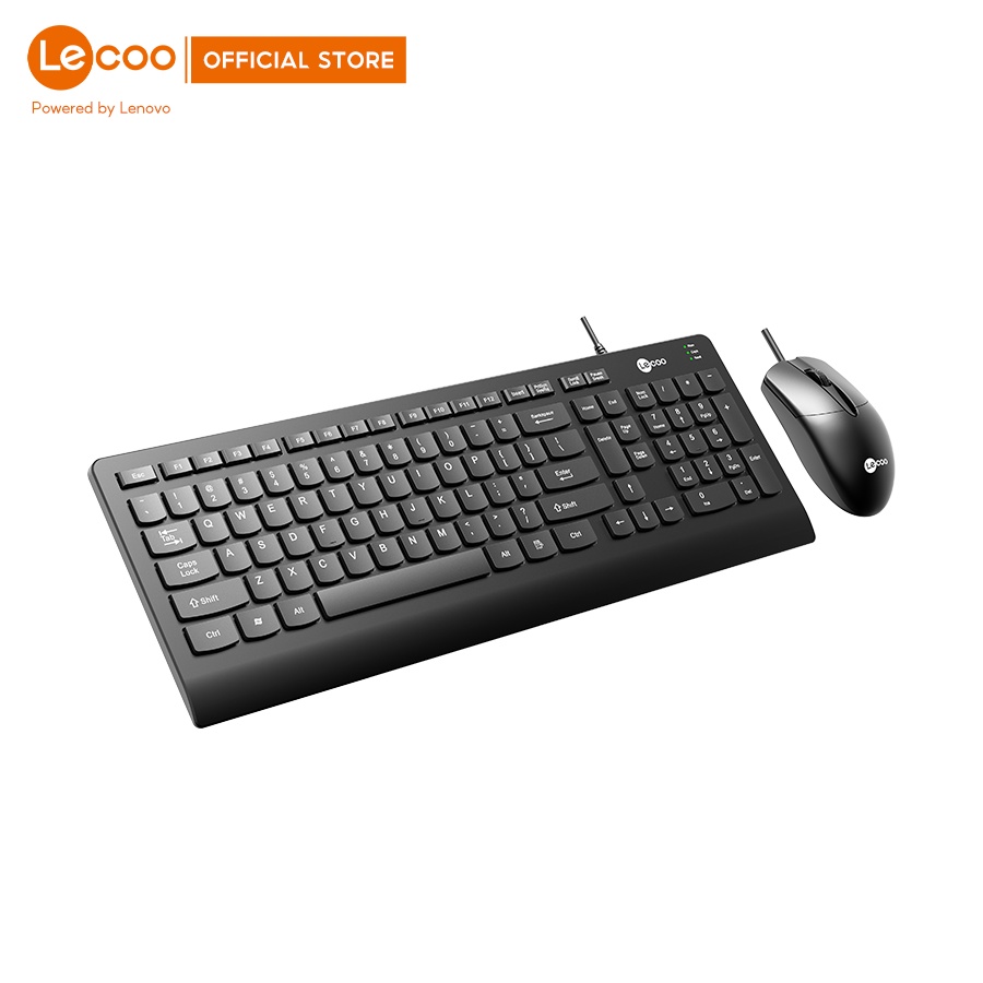 Bộ bàn phím chuột văn phòng có dây Lecoo CM103, thiết kế nhỏ gọn cho văn phòng