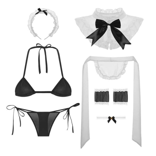 Set đồ cosplay hầu gái sexy hàng cao cấp đầy đủ phụ kiện CP08 | BigBuy360 - bigbuy360.vn