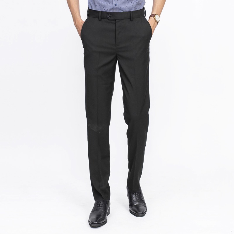 Quần âu nam cao cấp dáng slimfit hơi ôm chất vải dày dặn đứng form co giãn nhẹ ít nhăn không bai xù CH-QDAU-001-LEB