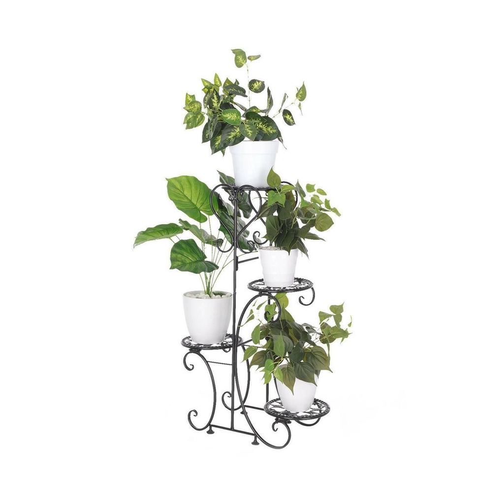 YIYU Giá Đỡ Chậu Cây 4 Tầng Bằng Sắt Rèn Luyện Trang Trí Ban Công / Phòng Khách / Trong Nhà