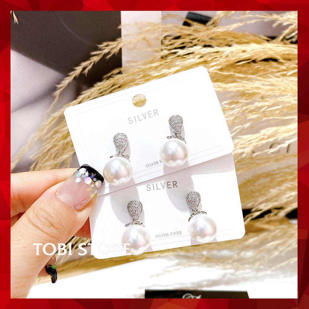 Không đen gỉ - Khuyên tai bạc thật s925 hàng xưởng siêu đẹp giá tốt KB13