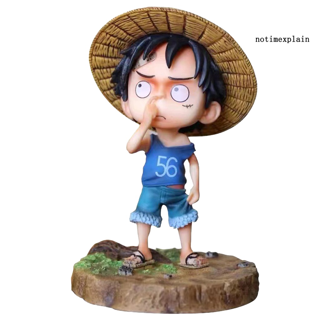 NTP Figure Model Anime One Piece Childhood Luffy Action Cartoon PVC Simulation Miniature Model Toy for Children