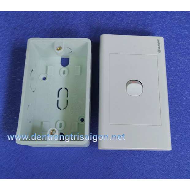 COMBO Bộ 1 Công tắc + Mặt nạ + Đế âm tường- SINO VANLOCK..