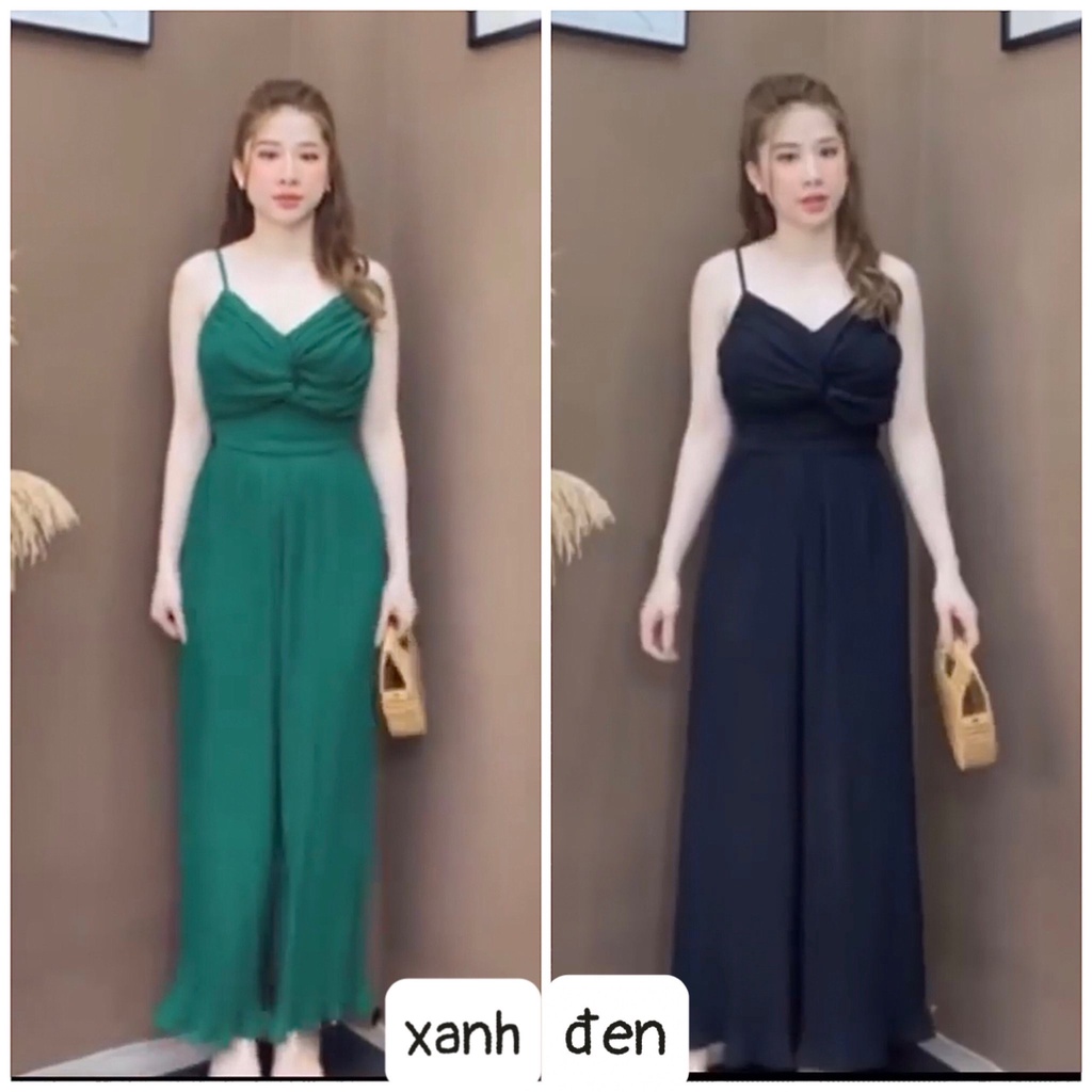Set bộ nữ áo hai dây phối cùng quần ống rộng size 40-68kg