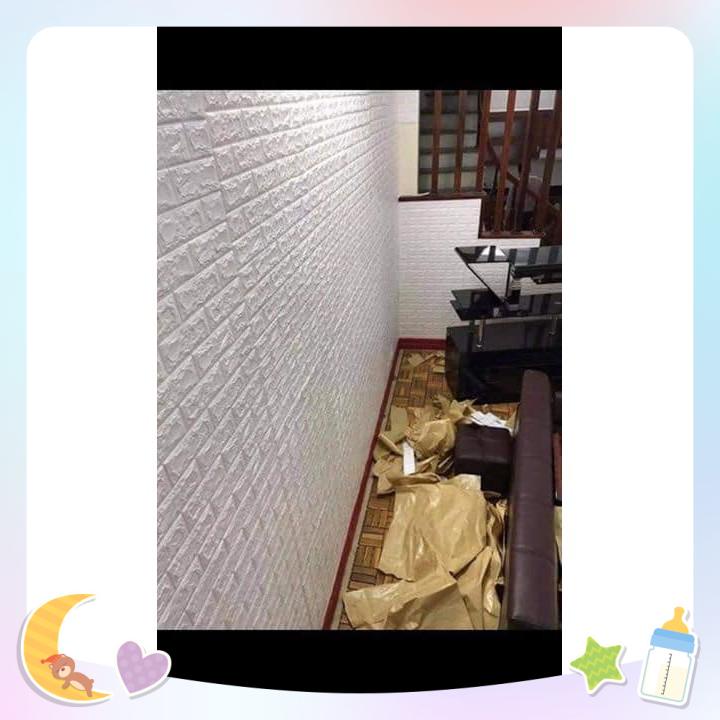 Xốp dán tường giả gạch 3D - Khổ lớn 70x77cm dày 4mm