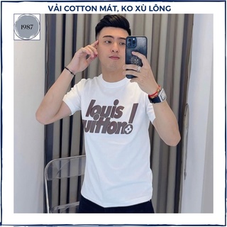 Áo thun nam cổ tròn, áo phông nam có cổ phối in hình vải cotton không xù lông thun lạnh mát mẻ