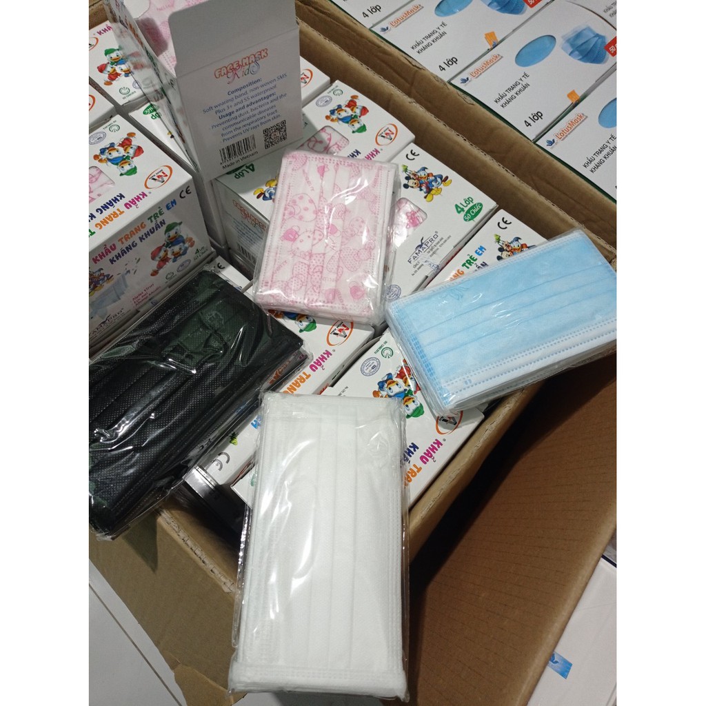 Khẩu Trang Y Tế 4 Lớp. 50 CÁI / 1 Hộp. Loại dày. | BigBuy360 - bigbuy360.vn
