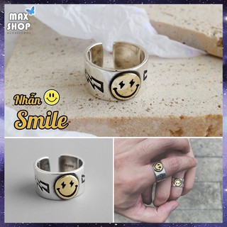 Nhẫn thời trang smile mặt cười phong cách unisex cá tính cho nam nữ