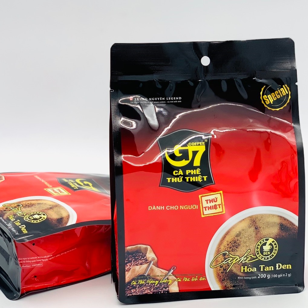 01 Bịch Cà phê hòa tan đen G7 Bịch 100 gói( Không đường, Không sữa)