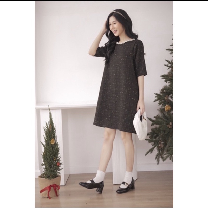 [HOT] Đầm suông freesize cổ ngọc